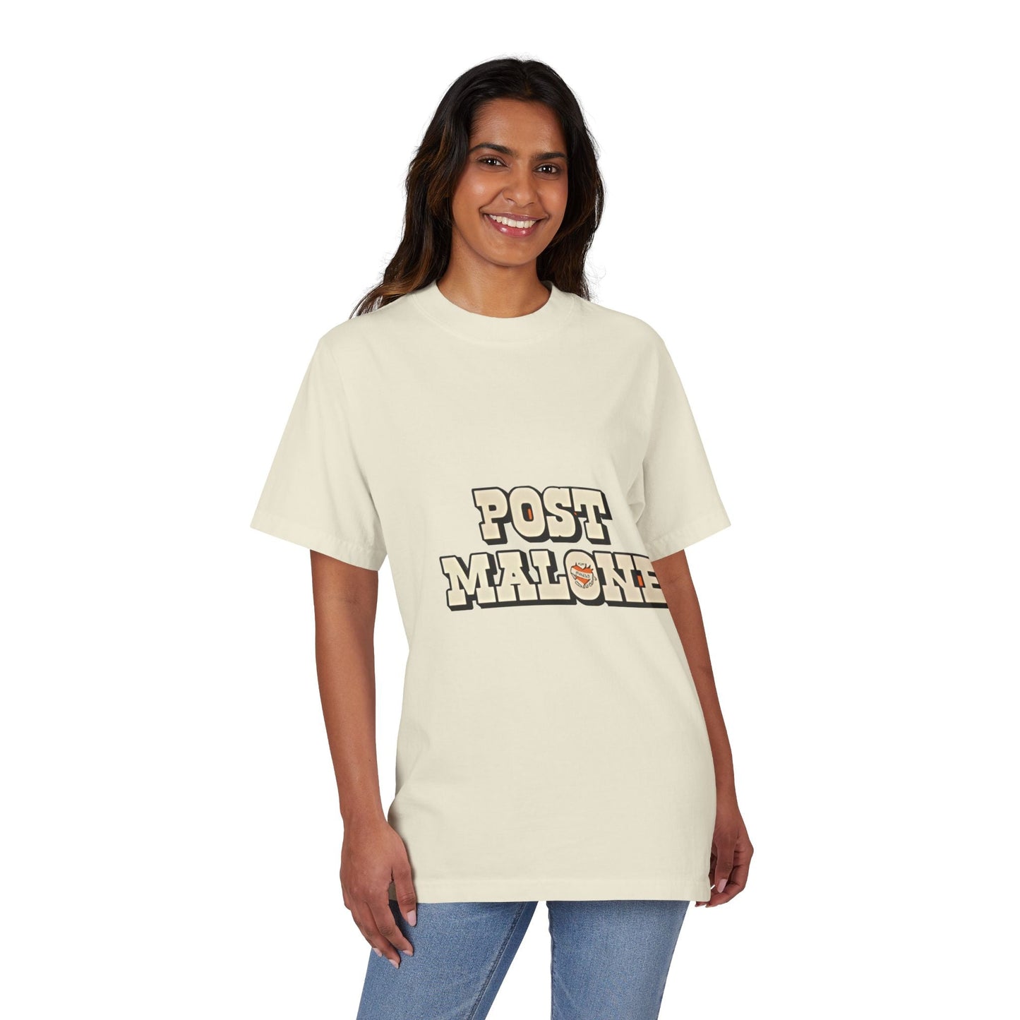 Unisex Garment-Dyed Drop-Shoulder T-Shirt – Post Malone Bold Design Printify