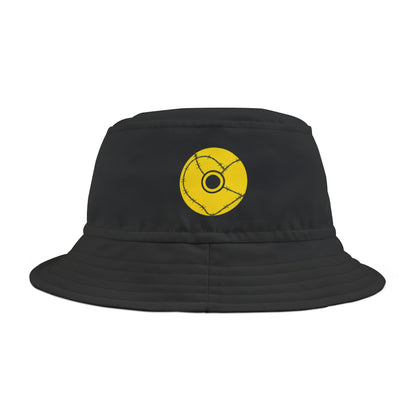 Minimalist Black Disc Outline Bucket Hat Printify