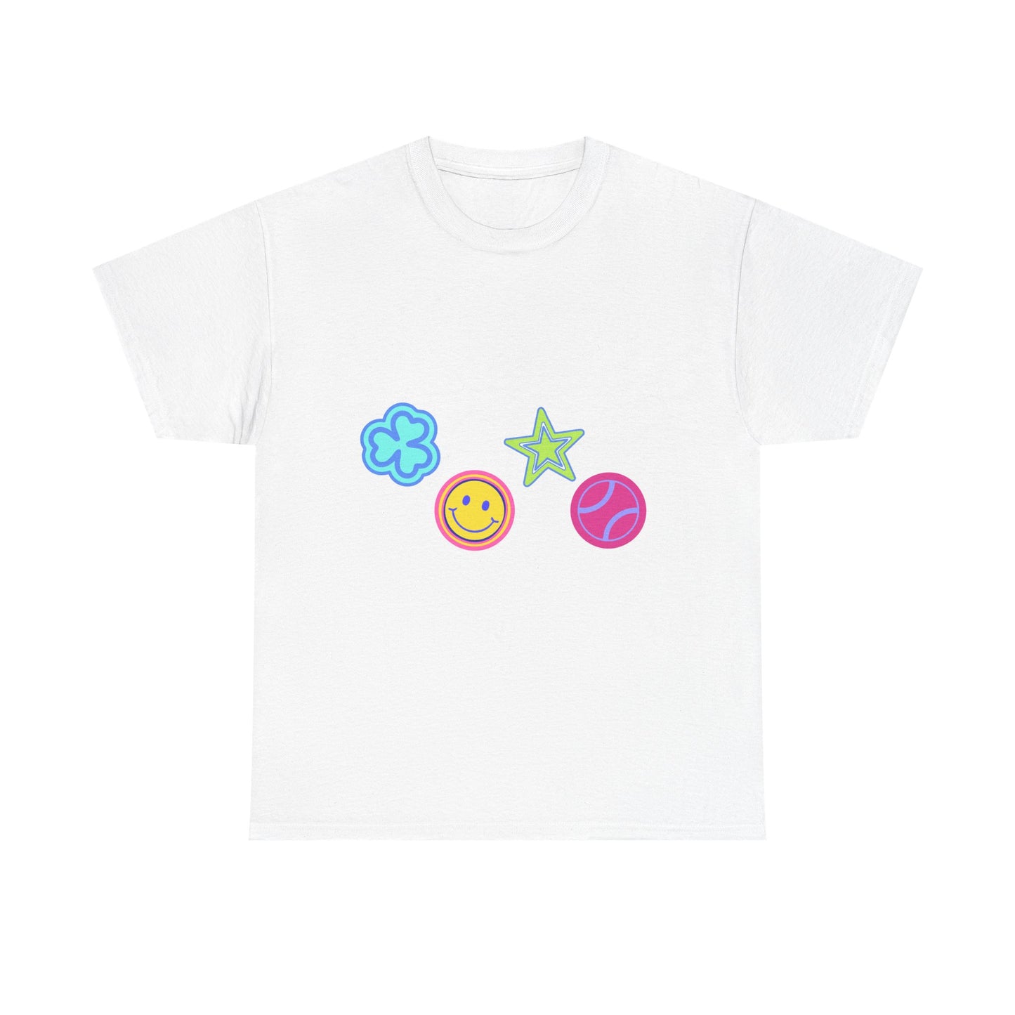 Lucky Star & Clover Patch Unisex Heavy Cotton Tee - snazzymerch