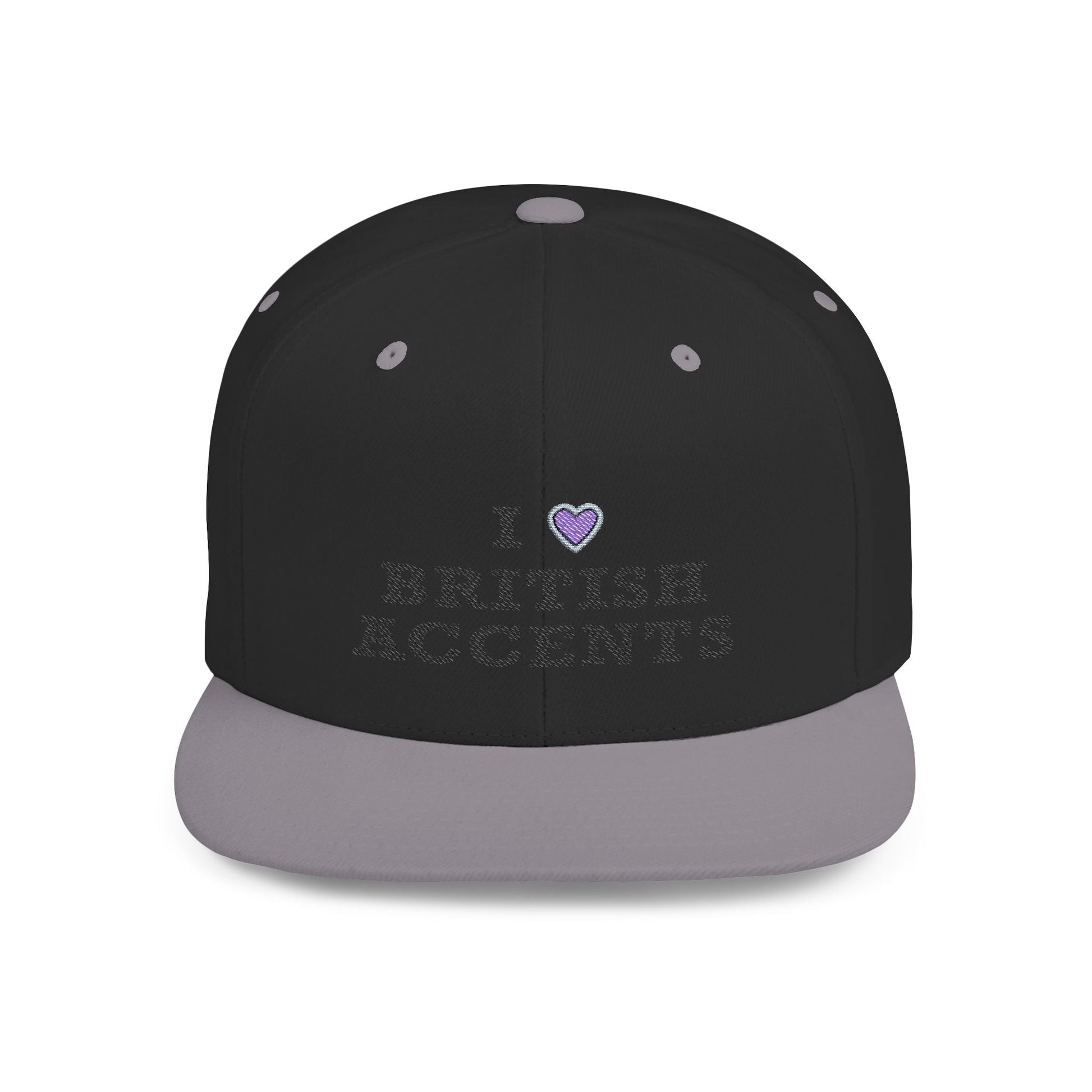 I Love British Accents - Flat Bill Snapback Printify