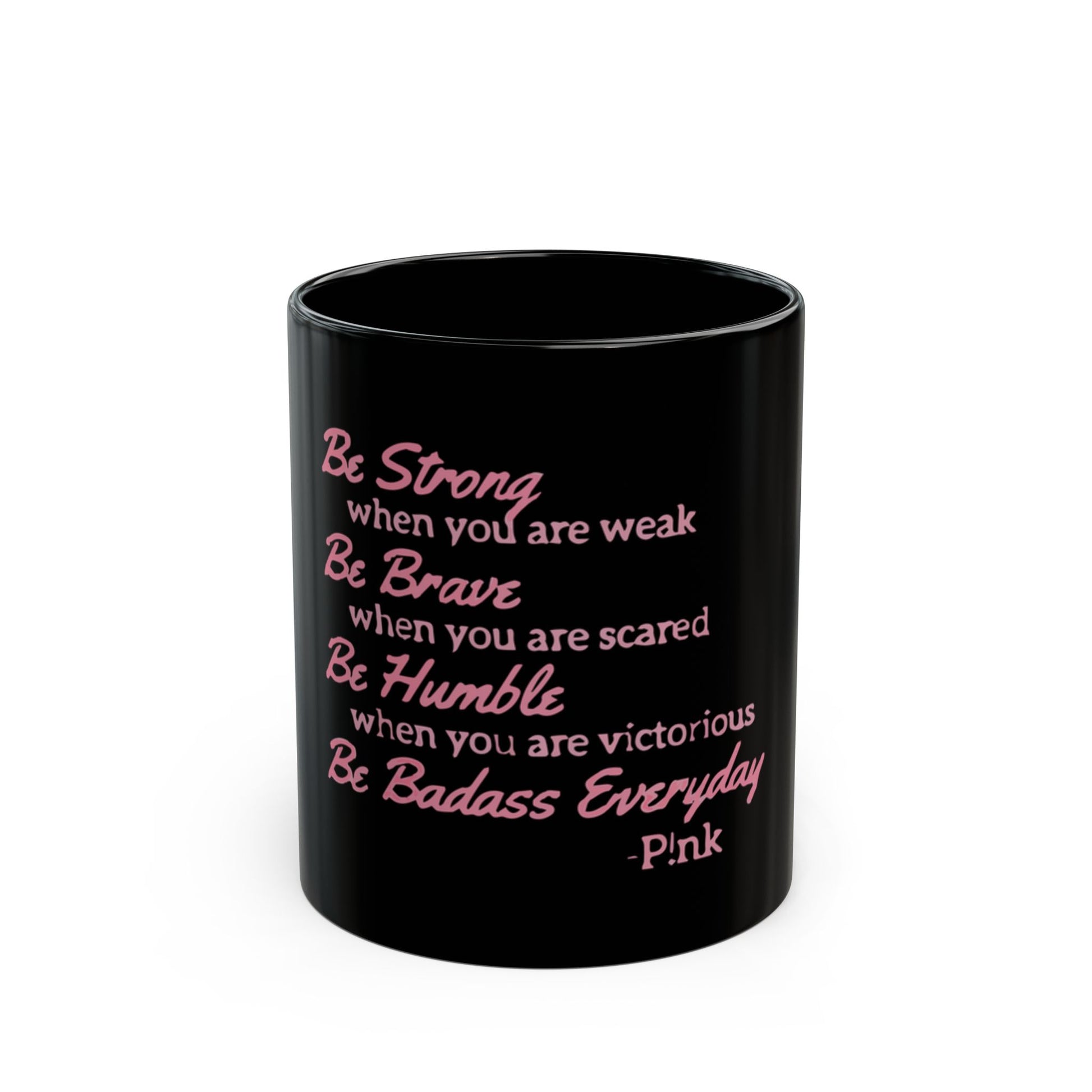 Beautiful Script Black Mug (11oz, 15oz) - snazzymerch