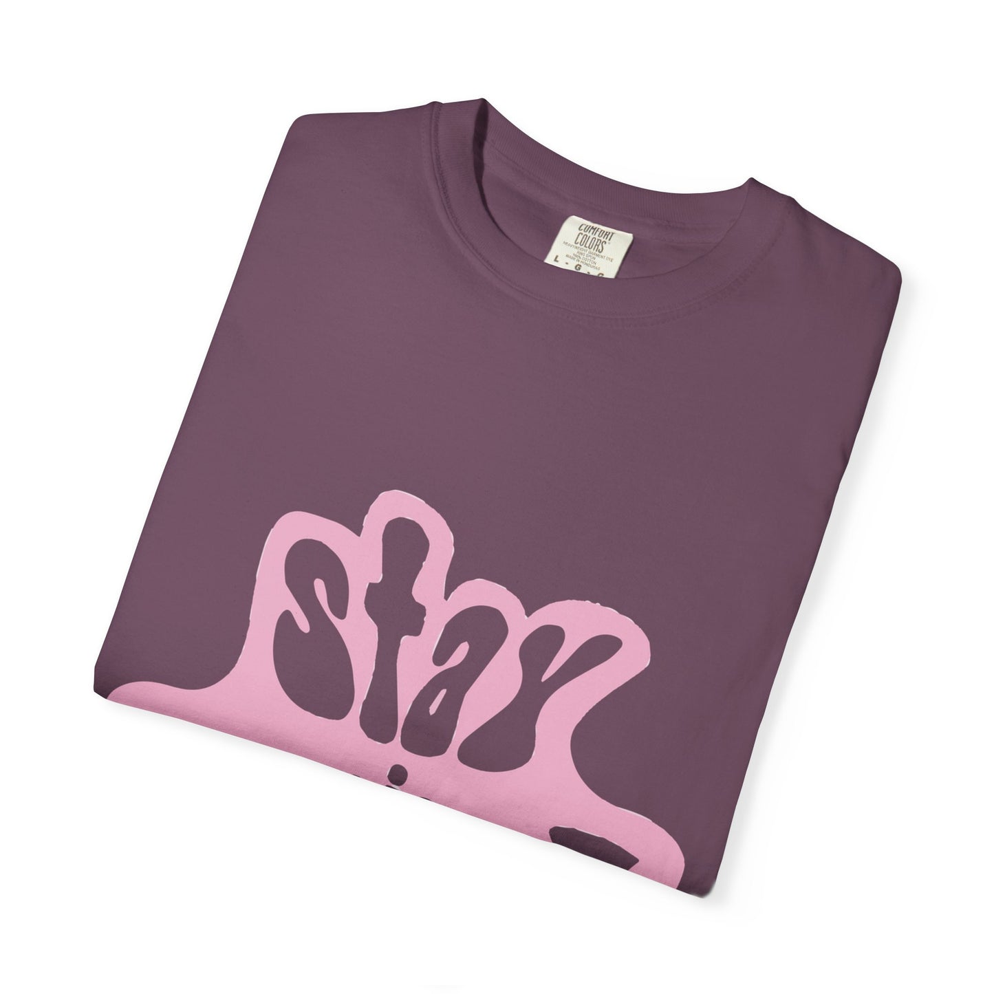 Retro Pink “Stay Weird” Typography Unisex Garment-Dyed T-shirt - snazzymerch