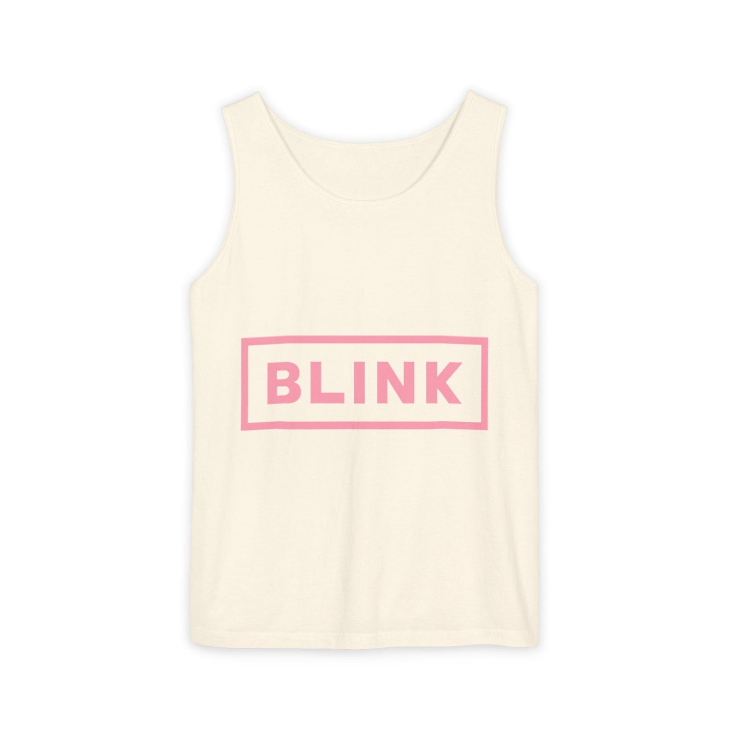 Minimal BLINK Logo – Dyed Tank Top Printify