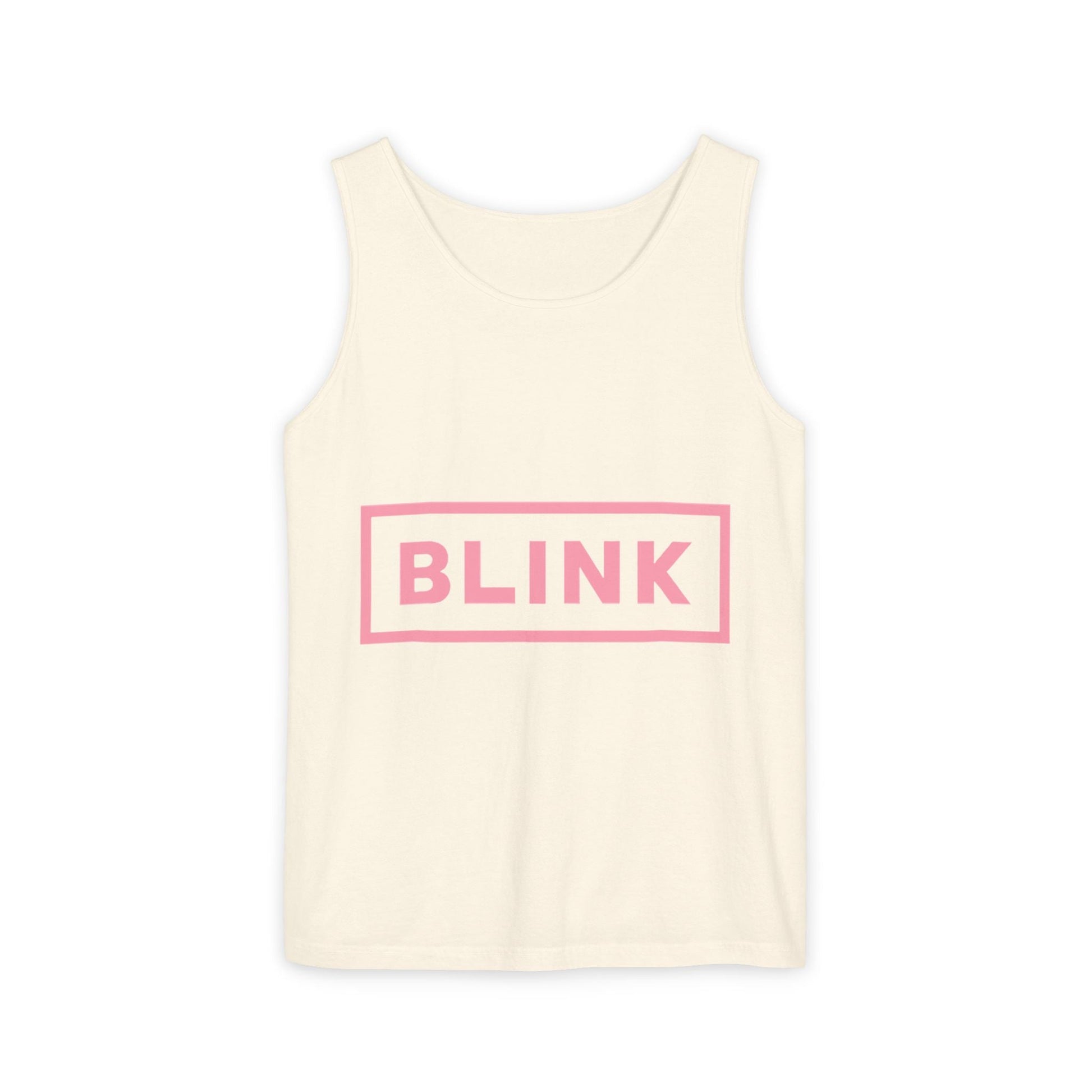 Minimal BLINK Logo – Dyed Tank Top Printify