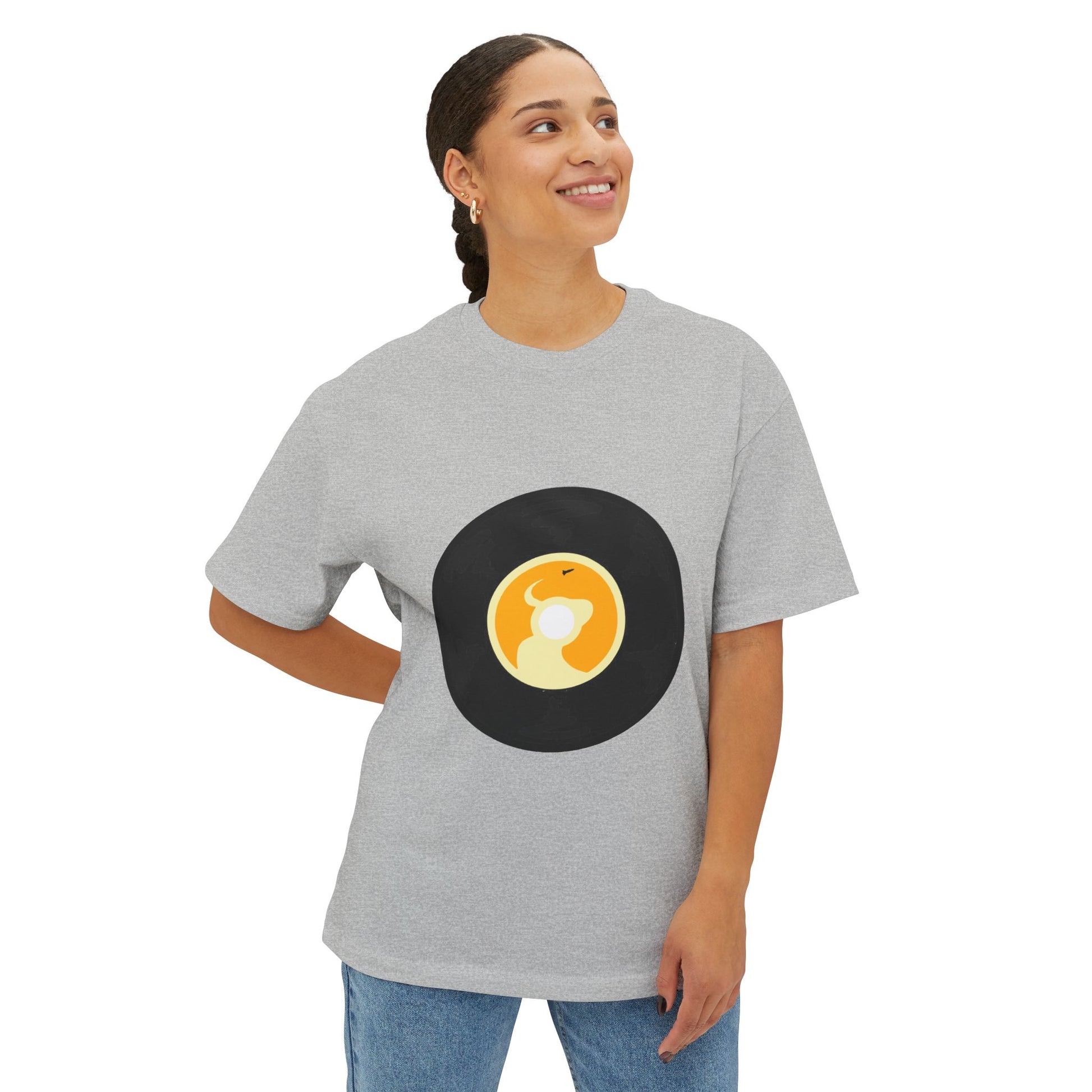 Crypto Rodeo Round Unisex Oversized Boxy Tee Printify