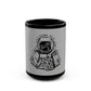 Outline Face Design Black Mug (11oz, 15oz) - snazzymerch