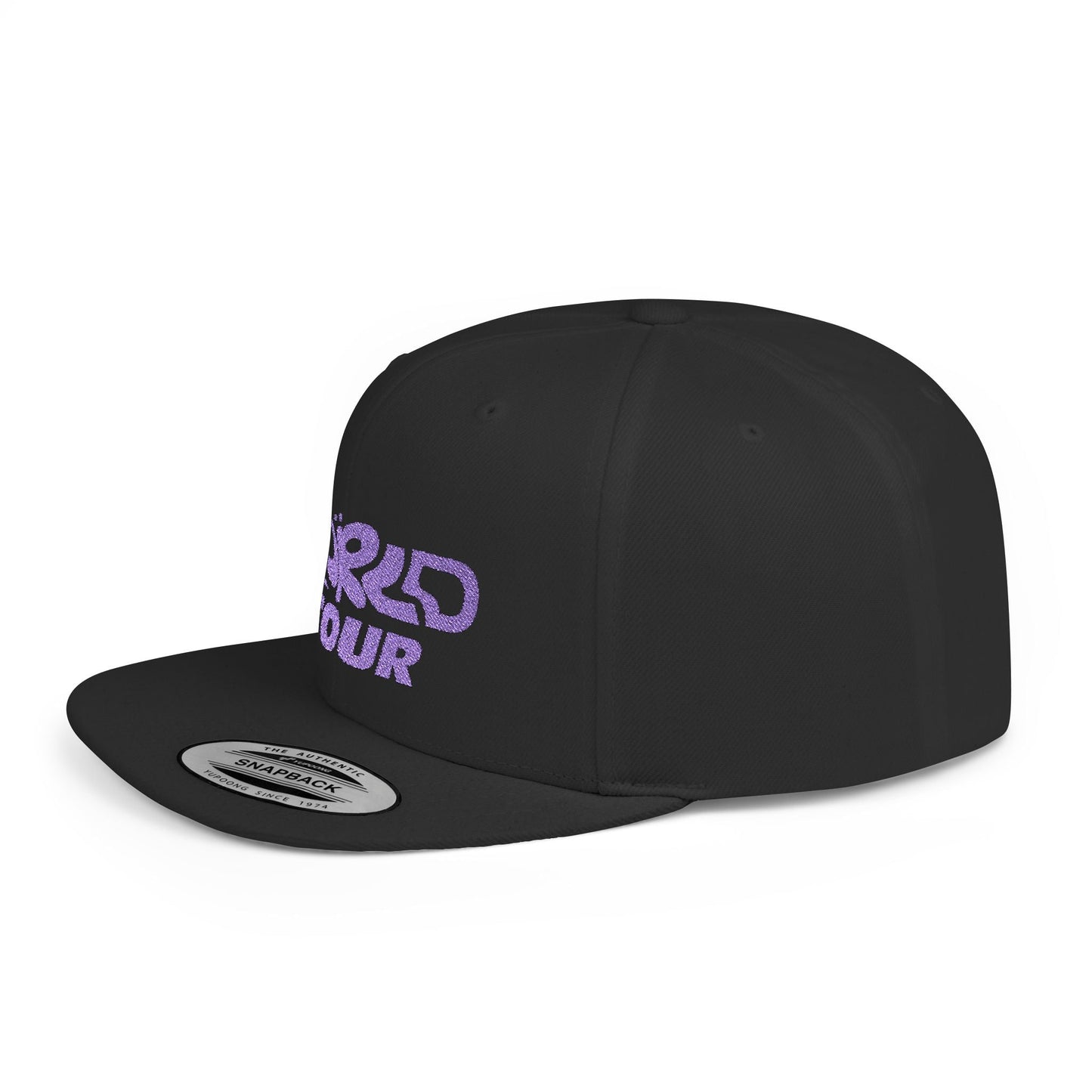 World Tour Bubble Letter- Flat Bill Snapback Printify