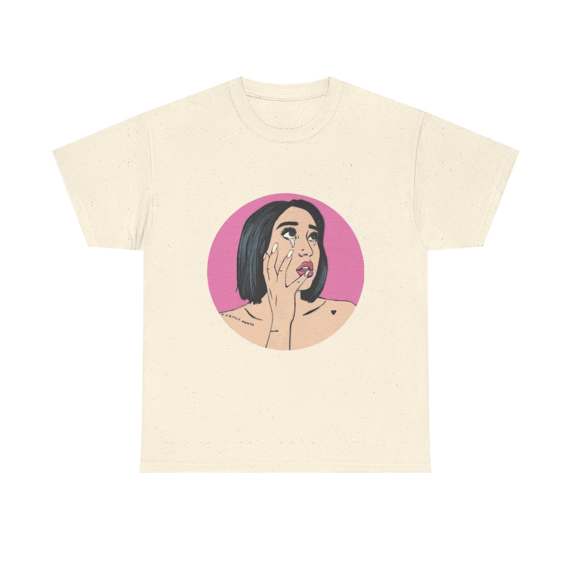 Pop-Art Crying Girl Unisex Heavy Cotton Tee - snazzymerch