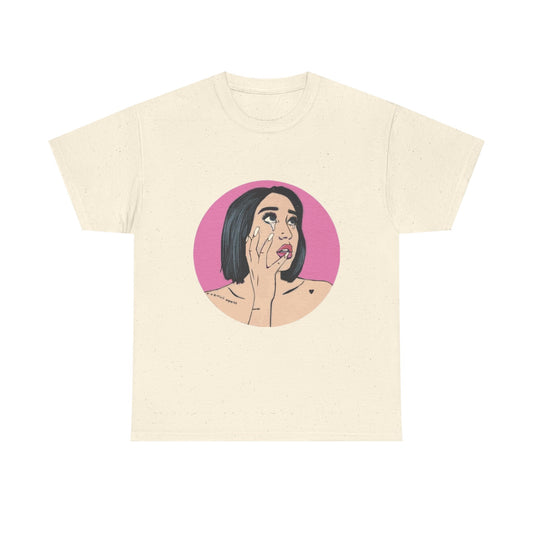 Pop-Art Crying Girl Unisex Heavy Cotton Tee - snazzymerch