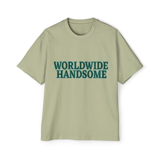 Global Handsome Typography Men's Heavy Oversized Tee - snazzymerch