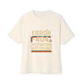 Unisex Oversized Tee – Snazzy Error 404 Edition Printify