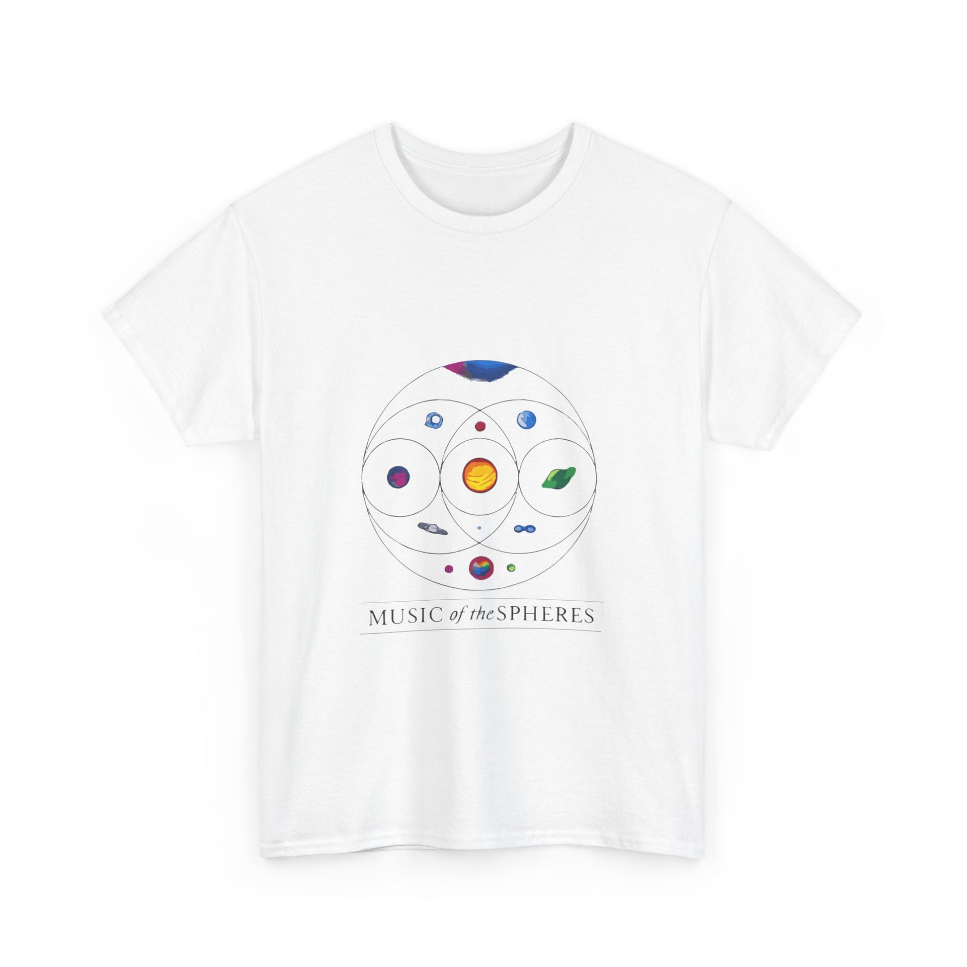 Colorful Planetary Orbit Diagram Unisex Cotton Tee Printify