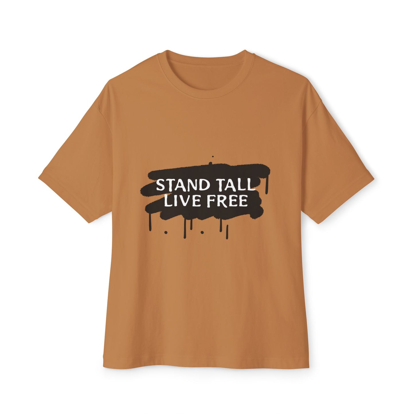 Stand Tall Live Free Unisex oversized Boxy Tee - snazzymerch