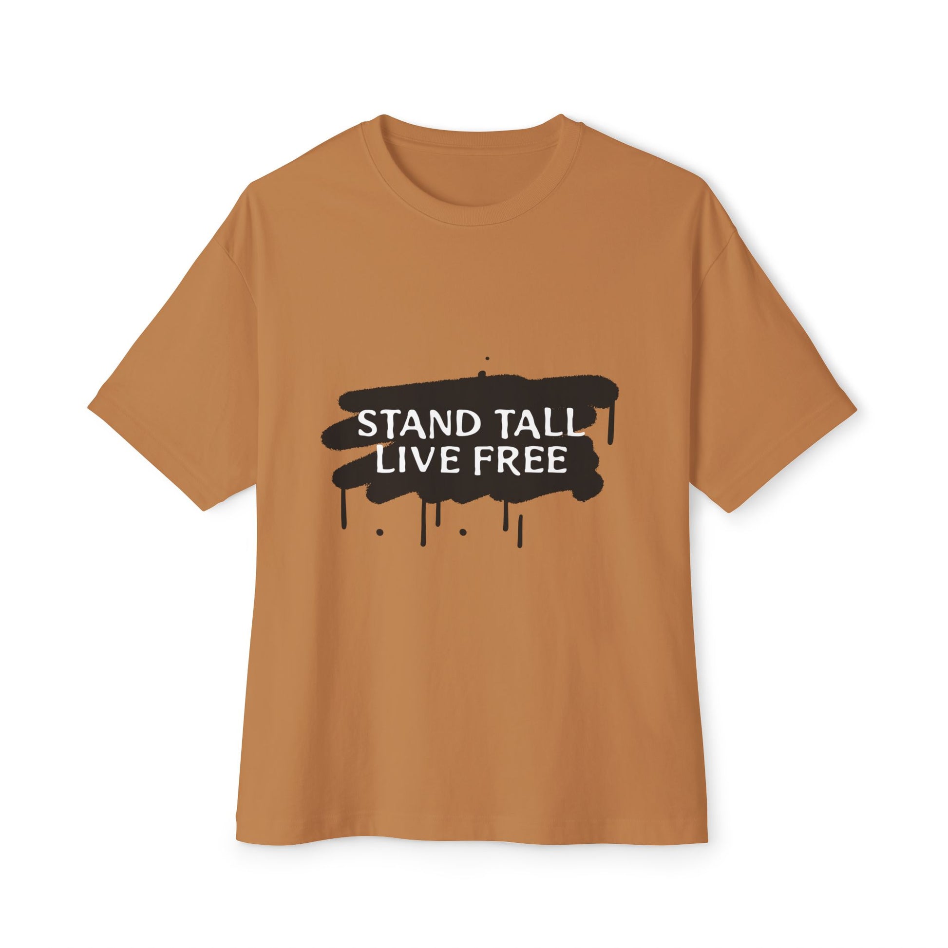 Stand Tall Live Free Unisex oversized Boxy Tee - snazzymerch