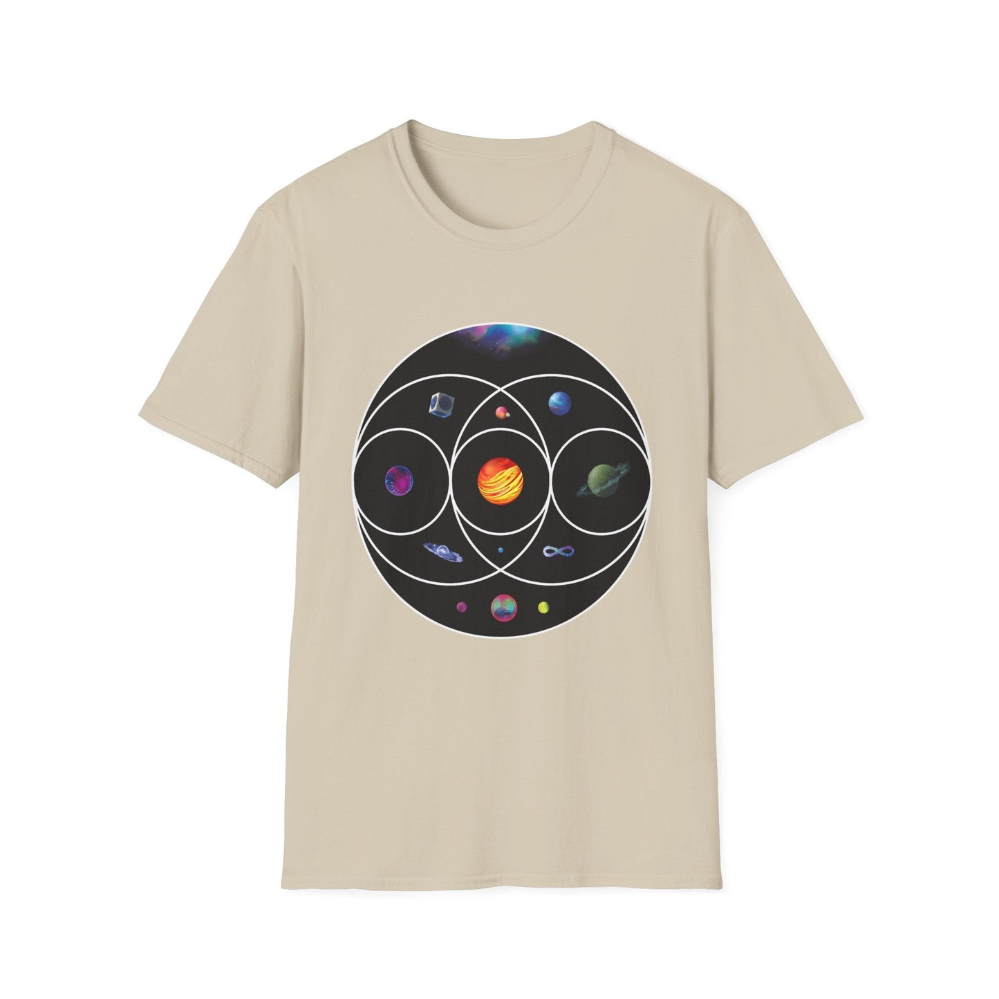 Unisex Softstyle T-Shirt Inspired by Coldplay’s Illustration Concept Printify