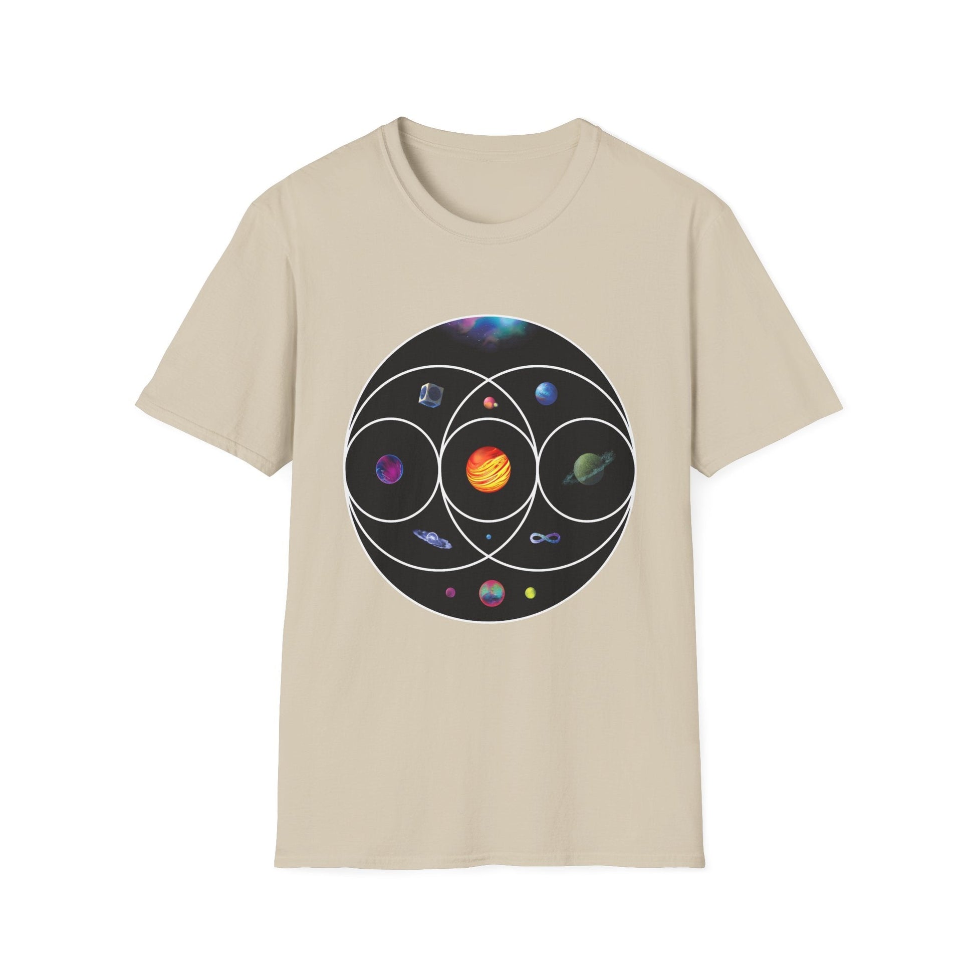 Unisex Softstyle T-Shirt Inspired by Coldplay’s Illustration Concept Printify