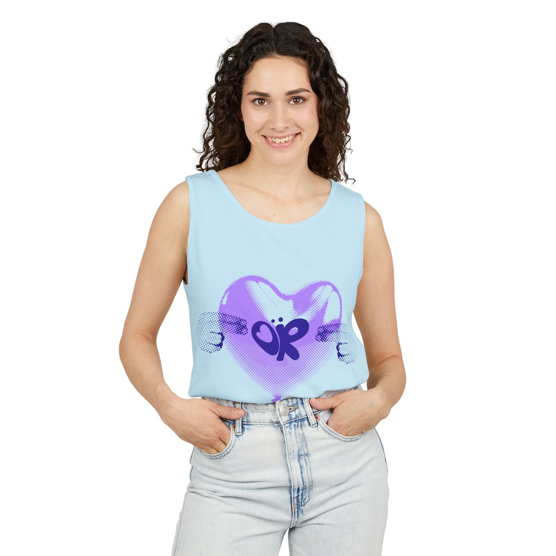 Heart Balloon OR Pop Art-Dyed Tank Top Printify