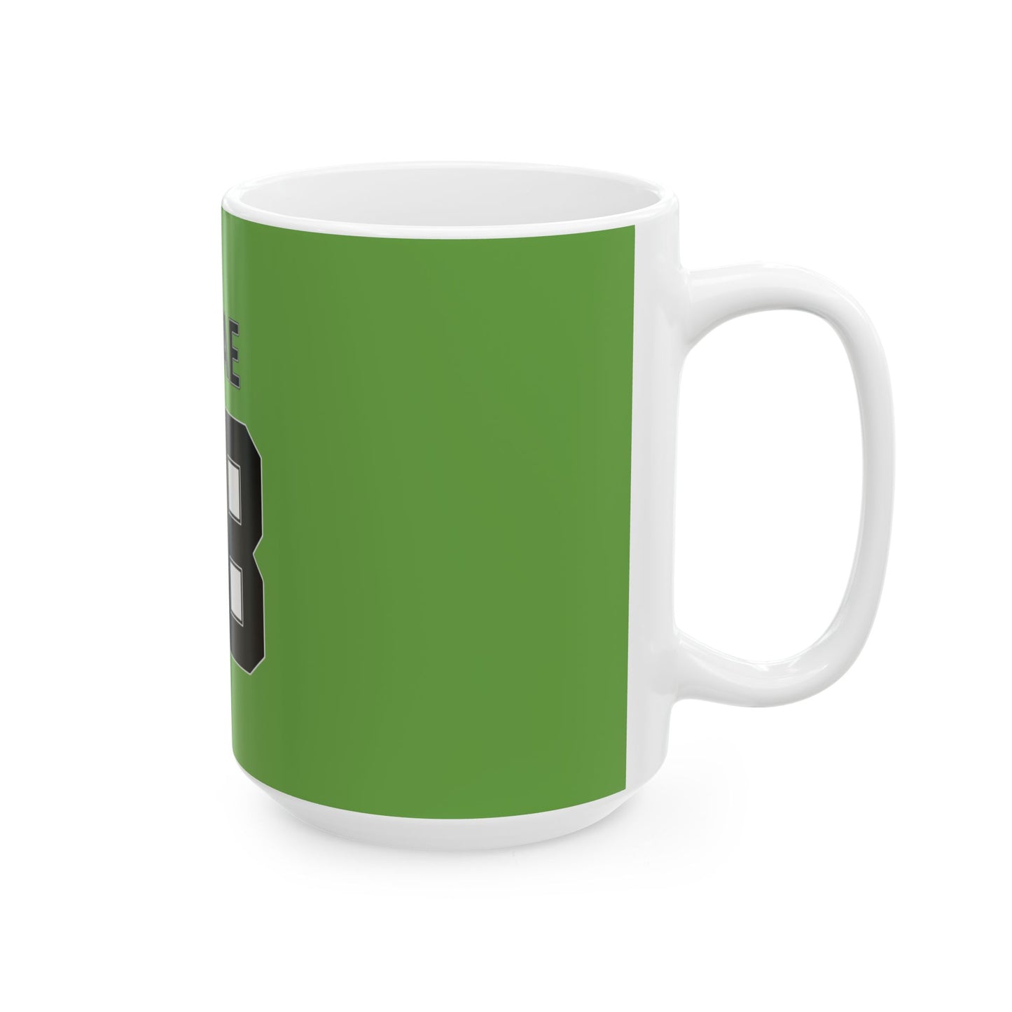 Minimal Bold Number Ceramic Mug, (11oz, 15oz) - snazzymerch