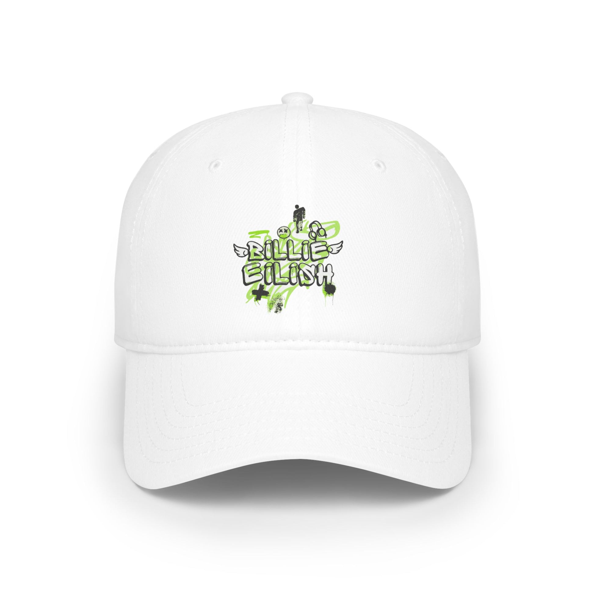 Billie Eilish Inspired Baseball Cap – Grunge Angel Graffiti Edition Printify