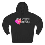 Never Ends Heart Three-Panel Fleece Hoodie - snazzymerch