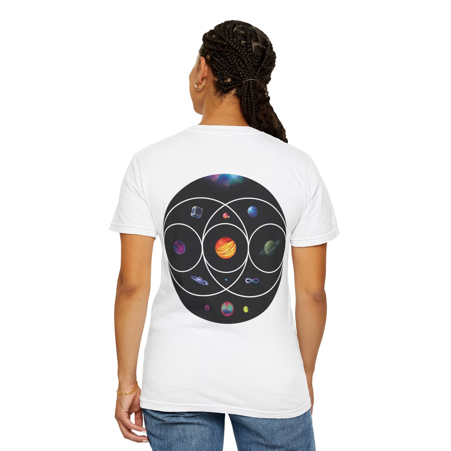 Unisex Garment-Dyed T-Shirt Inspired by Coldplay’s Illustration Concept_B Printify