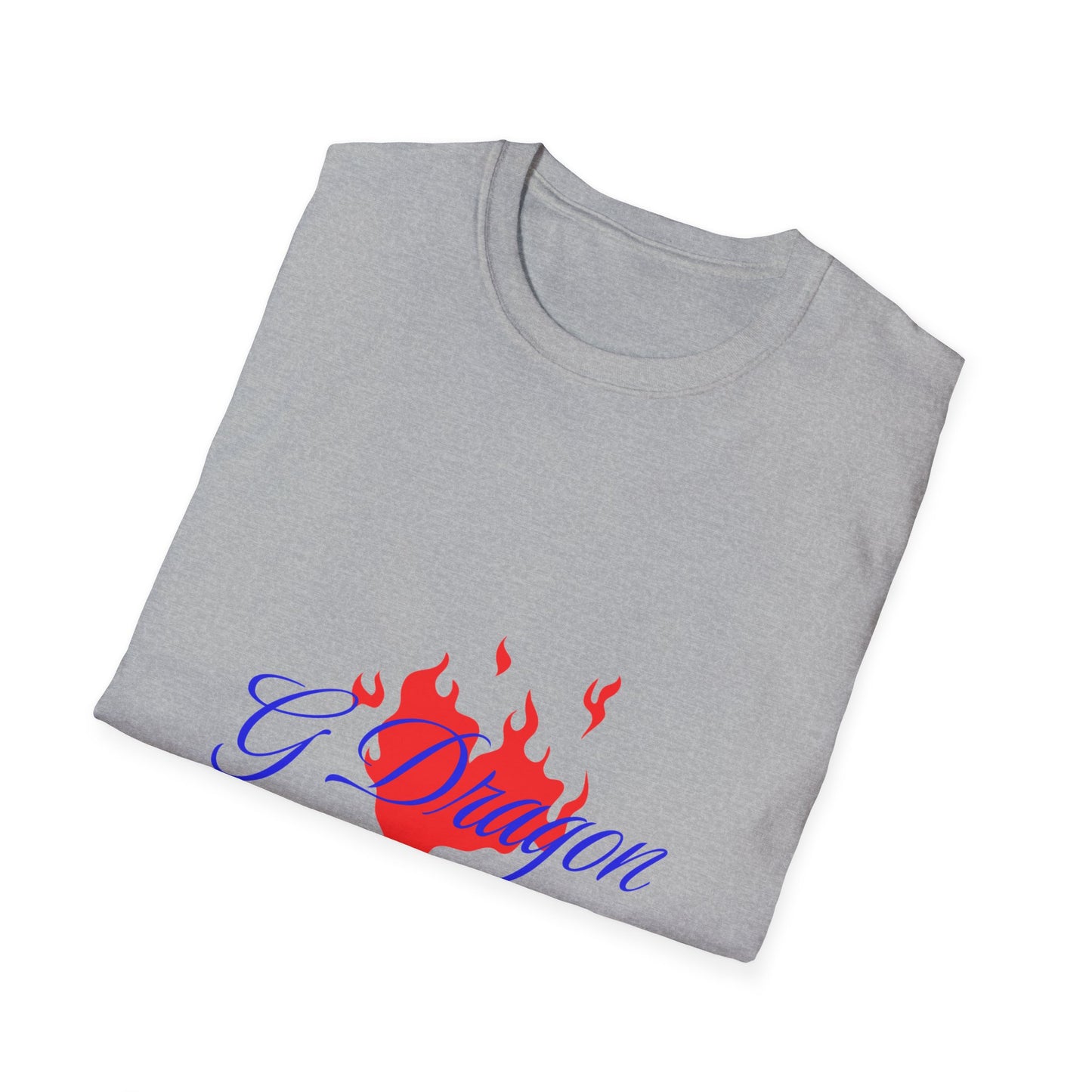 Heart on Fire Bold Script Unisex Softstyle Tee - snazzymerch