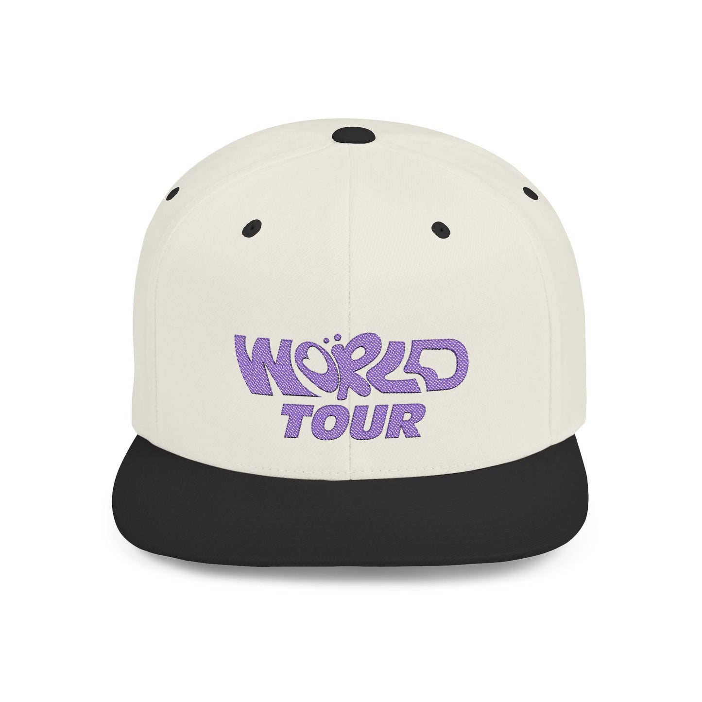 World Tour Bubble Letter- Flat Bill Snapback Printify