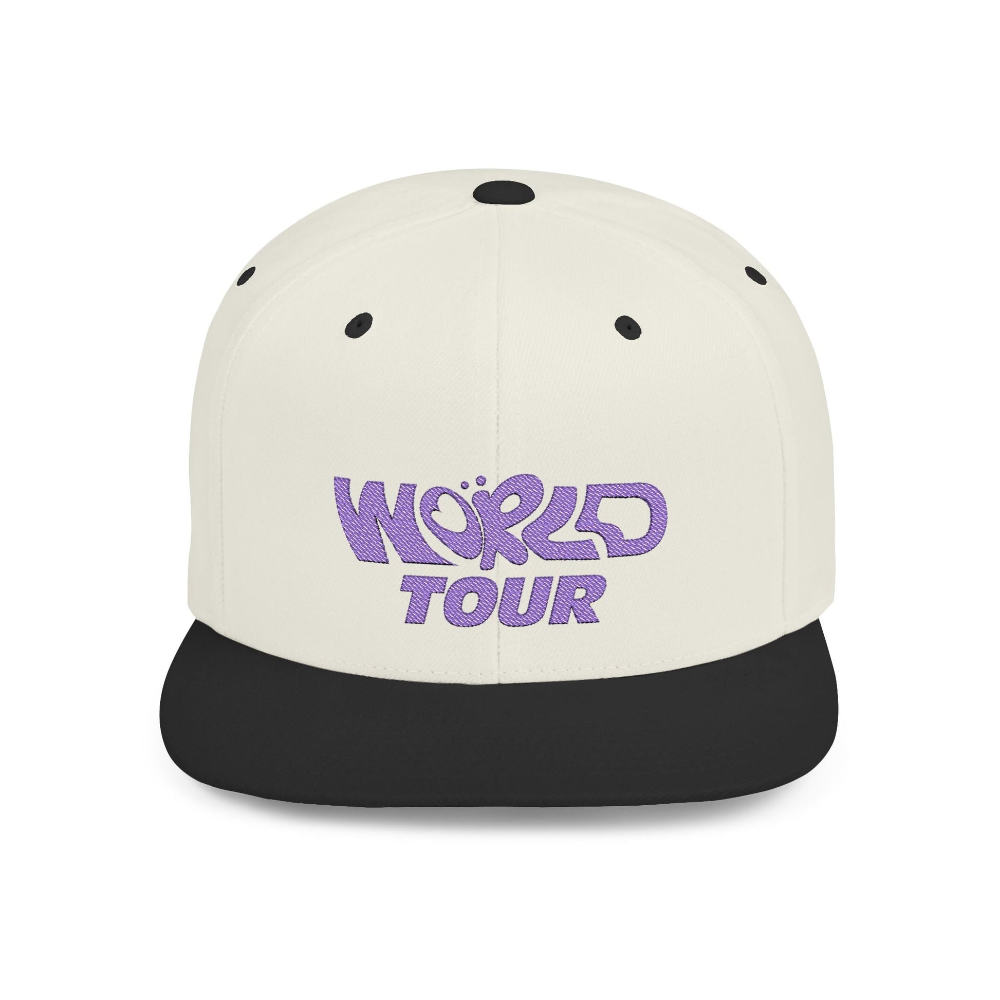 World Tour Bubble Letter- Flat Bill Snapback Printify