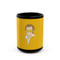 Yellow Glasses Portrait Black Mug (11oz, 15oz) - snazzymerch