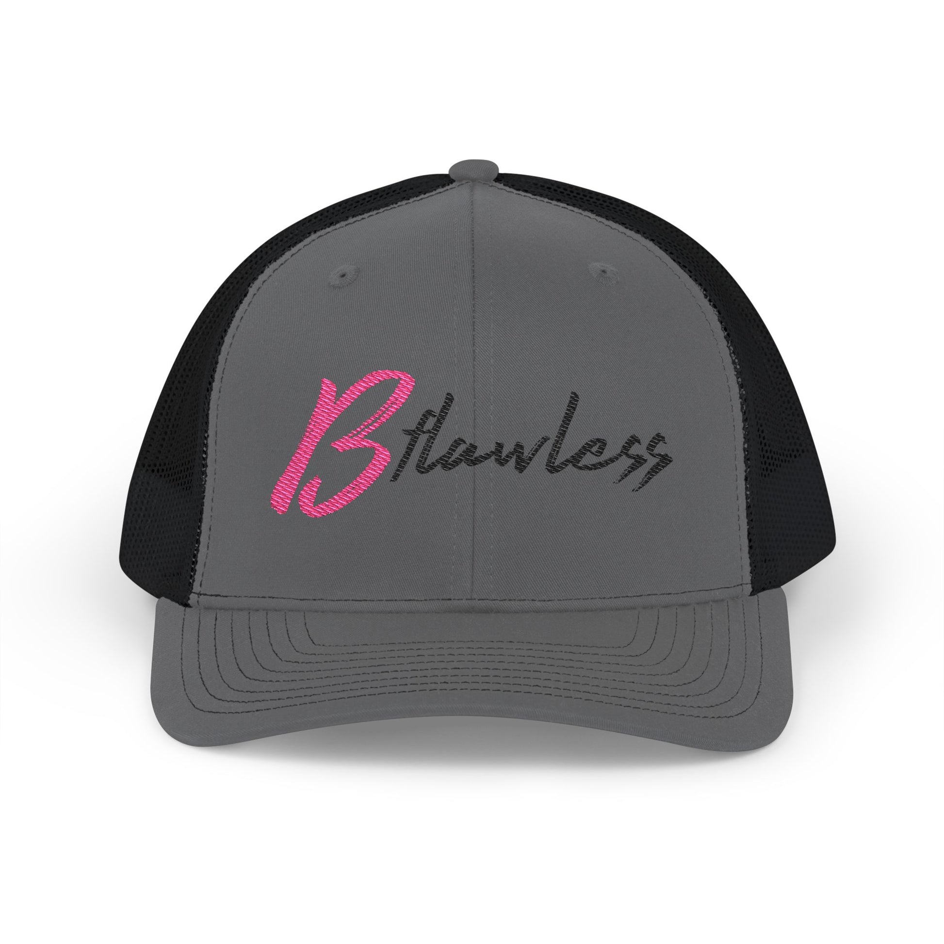 Bold Script “Be Flawless” Snapback Trucker Cap (Embroidery) - snazzymerch