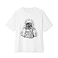 Outline Face Design Unisex Oversized Boxy Tee - snazzymerch