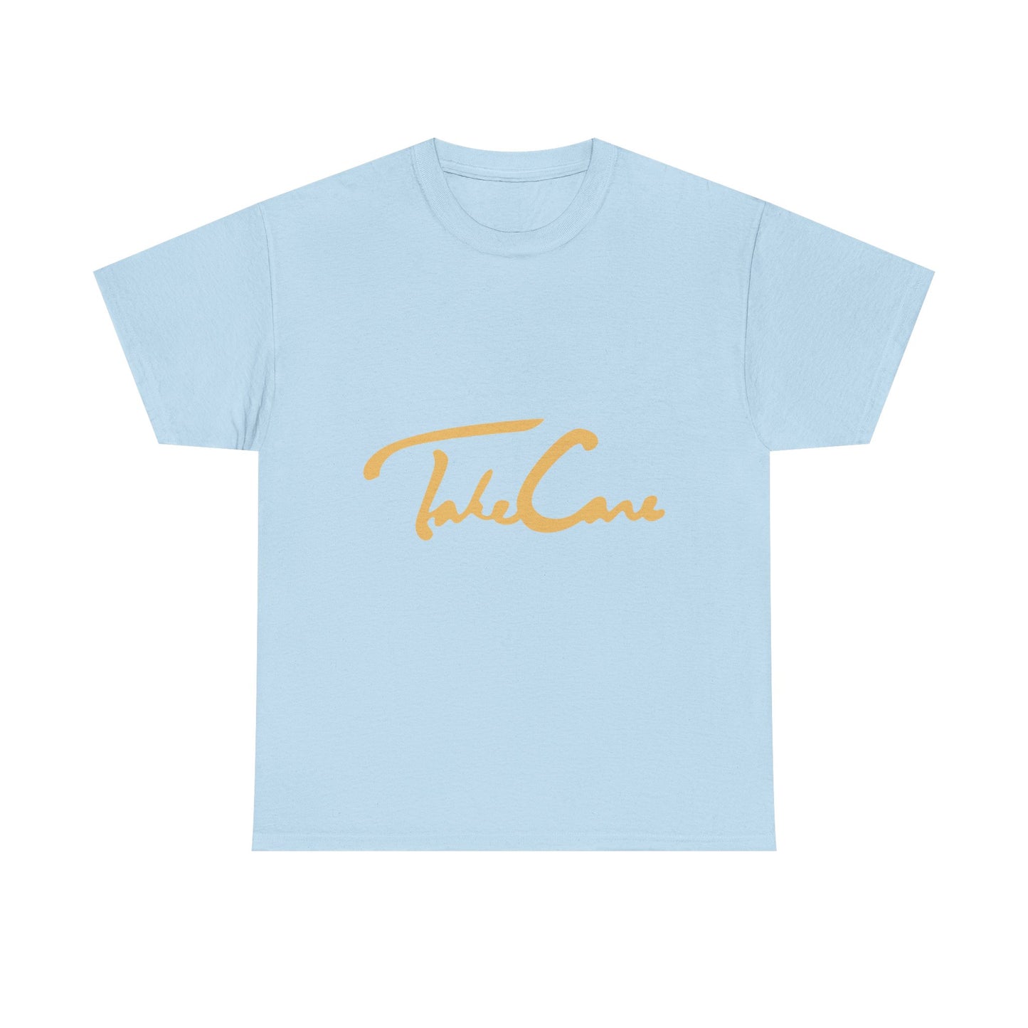 Take Care Gold Script Heavy Cotton Tee Printify