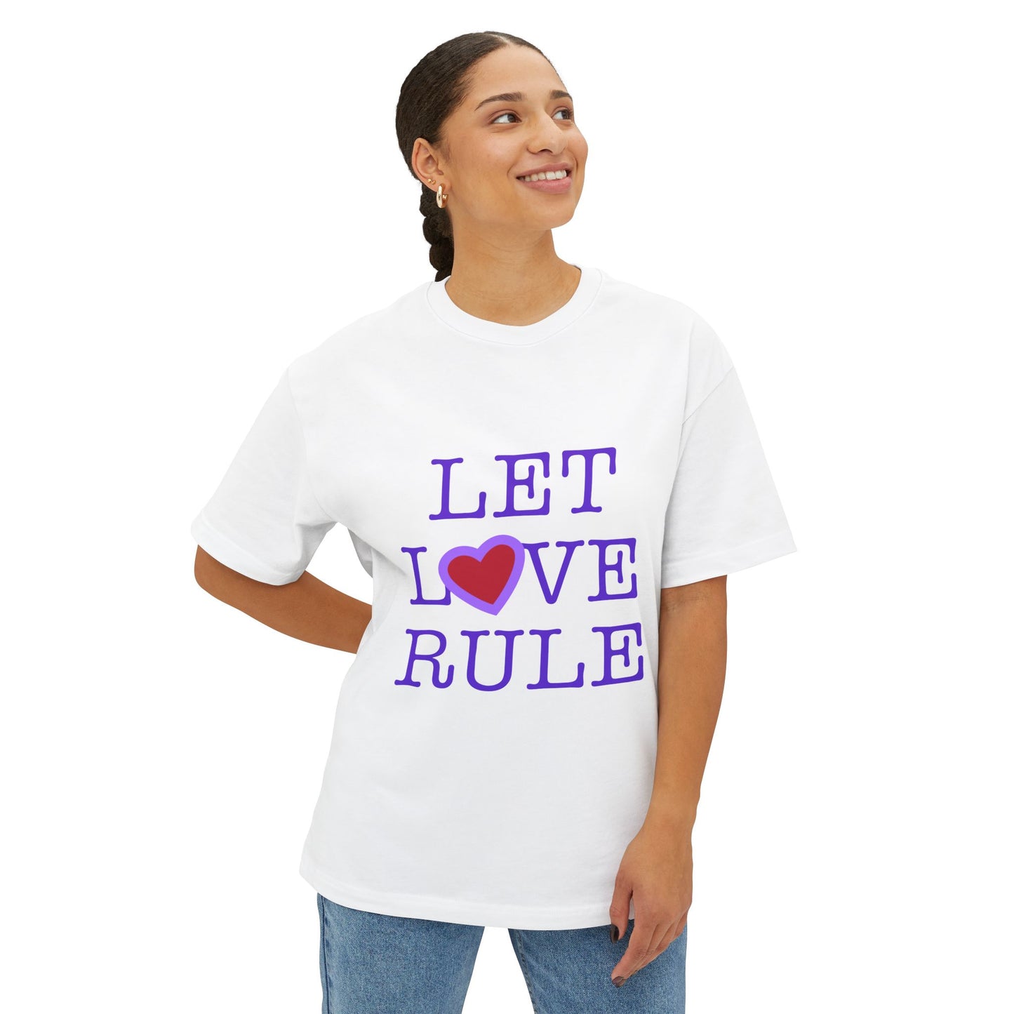 Let Love Rule (Remix) Unisex Oversized Boxy tee Printify