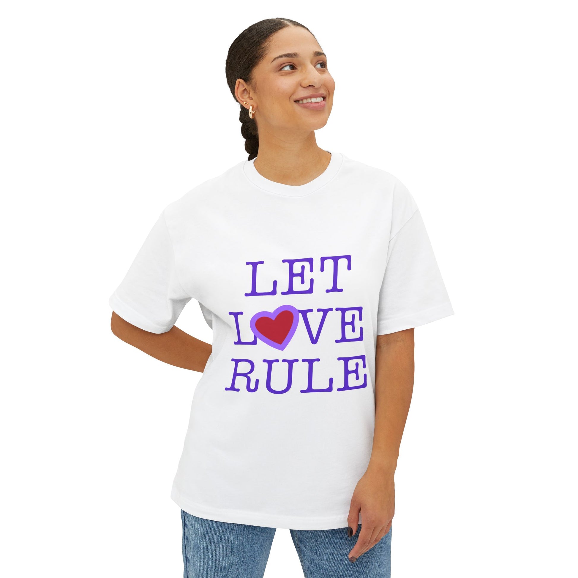 Let Love Rule (Remix) Unisex Oversized Boxy tee Printify