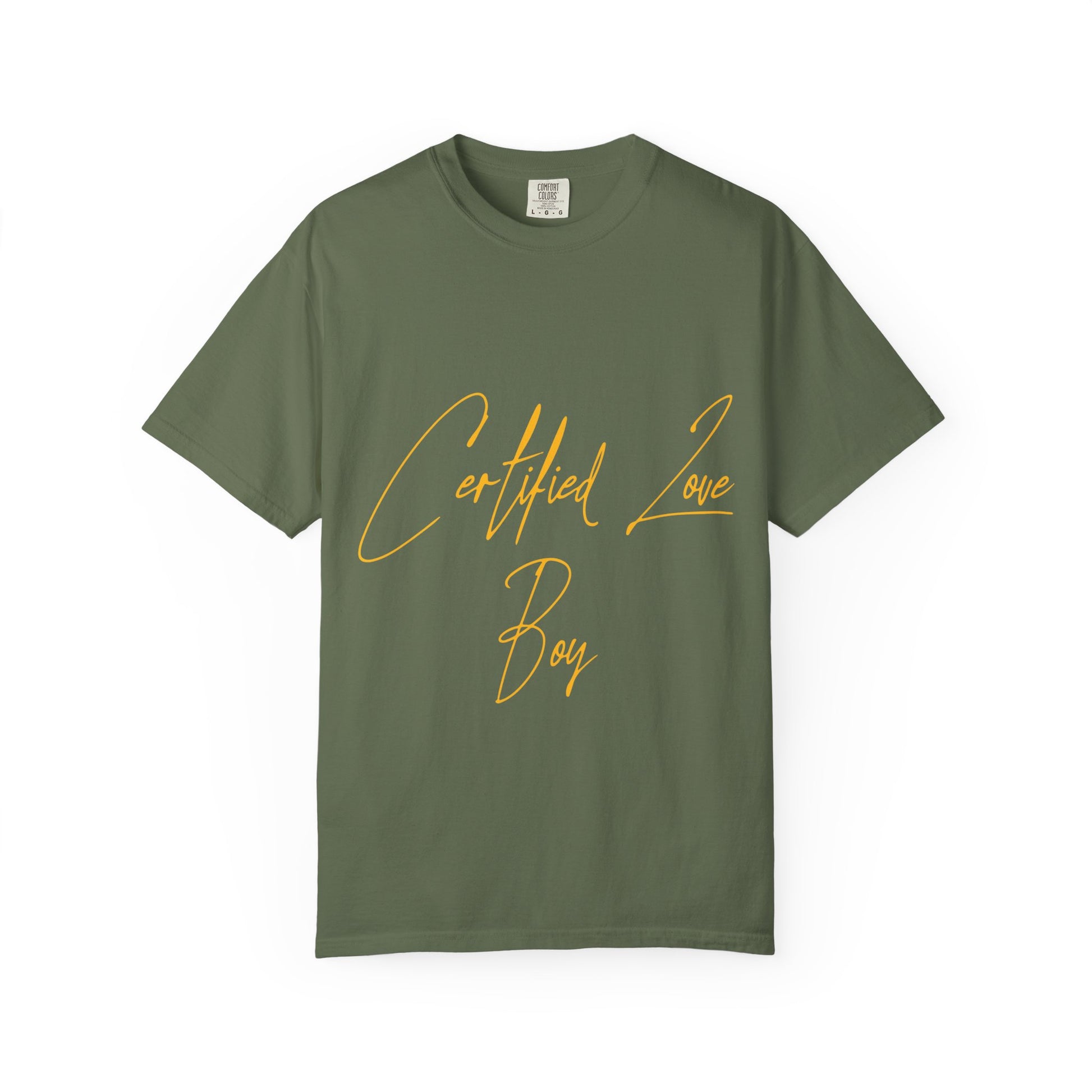 Certified Lover Boy Script Dyed Tshirt Printify