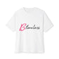 Bold Script “Be Flawless” Unisex Oversized Boxy Tee - snazzymerch