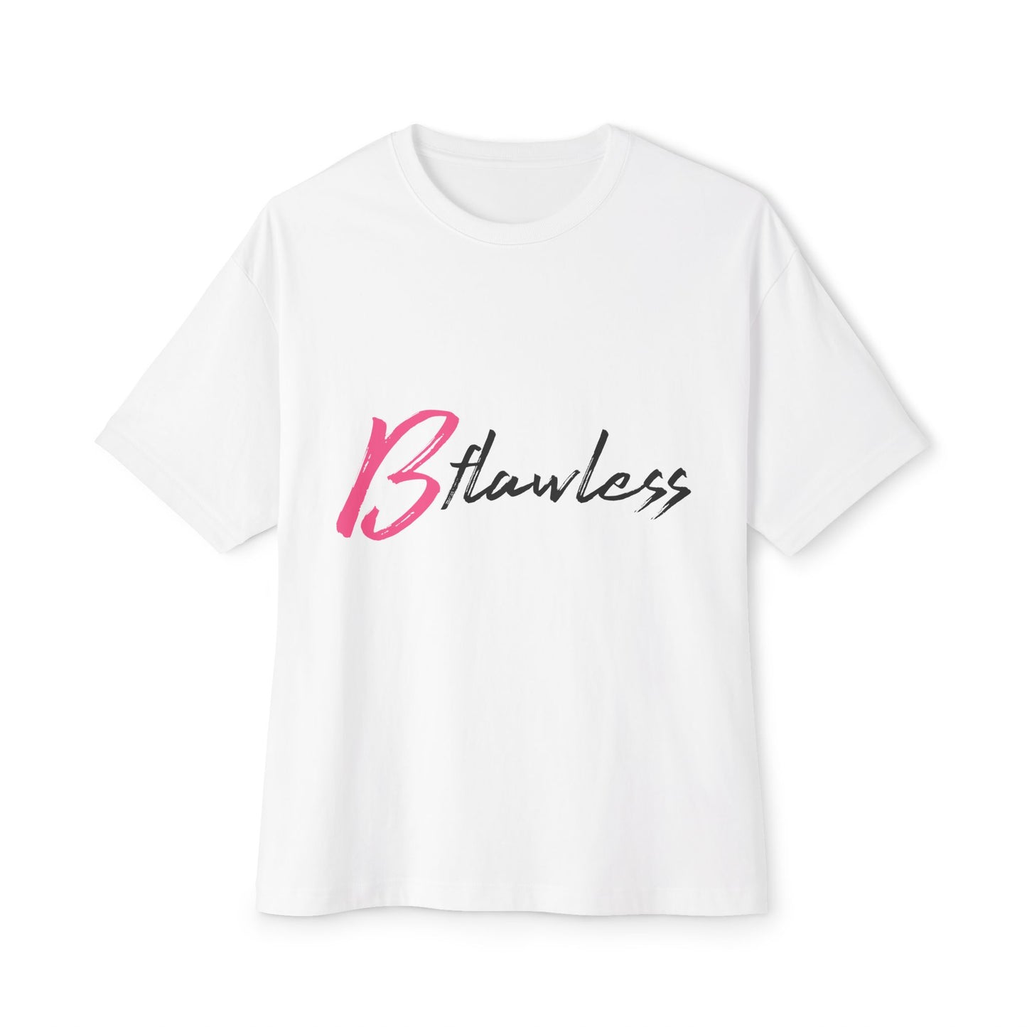 Bold Script “Be Flawless” Unisex Oversized Boxy Tee - snazzymerch