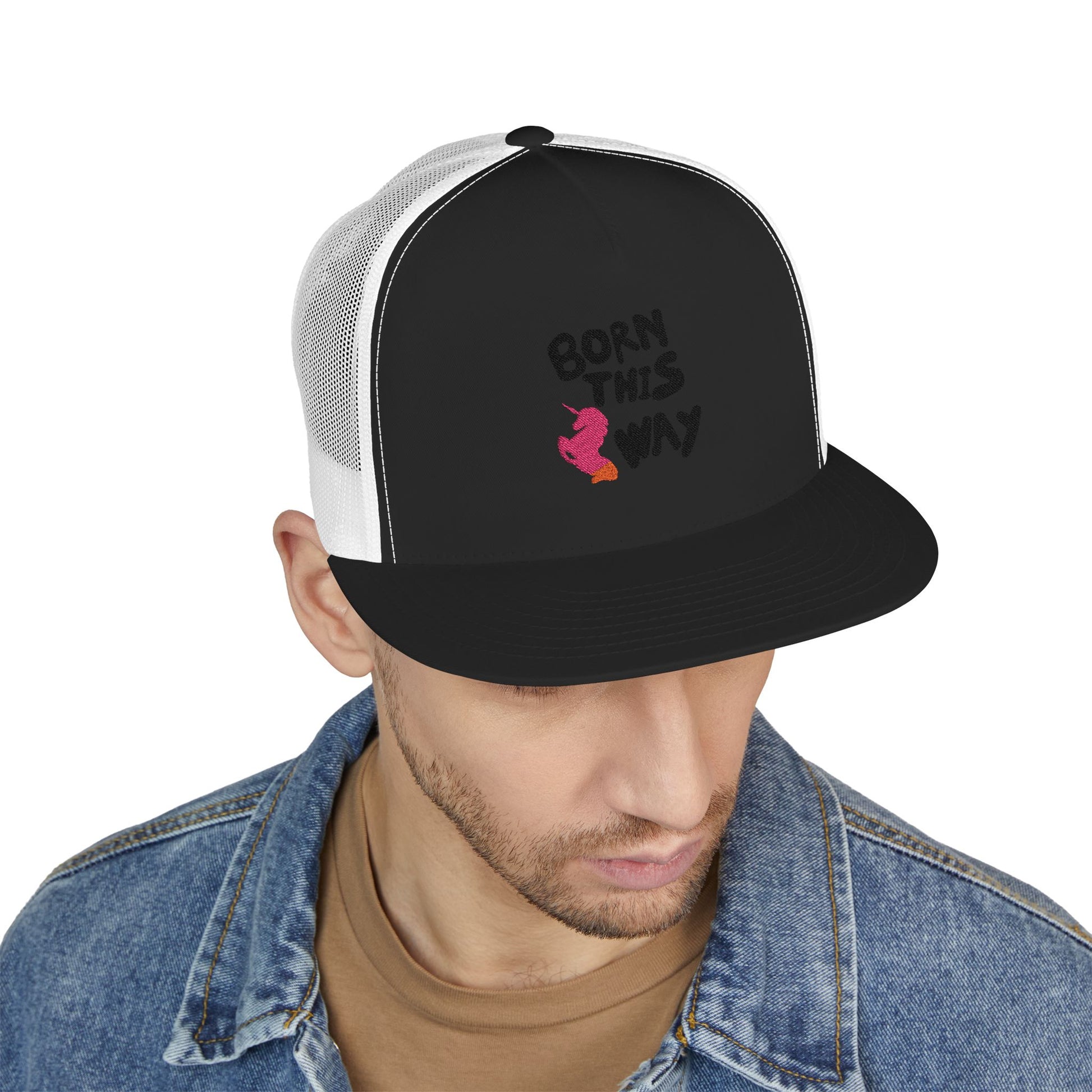 Born This Way Unicorn trucker Cap Printify