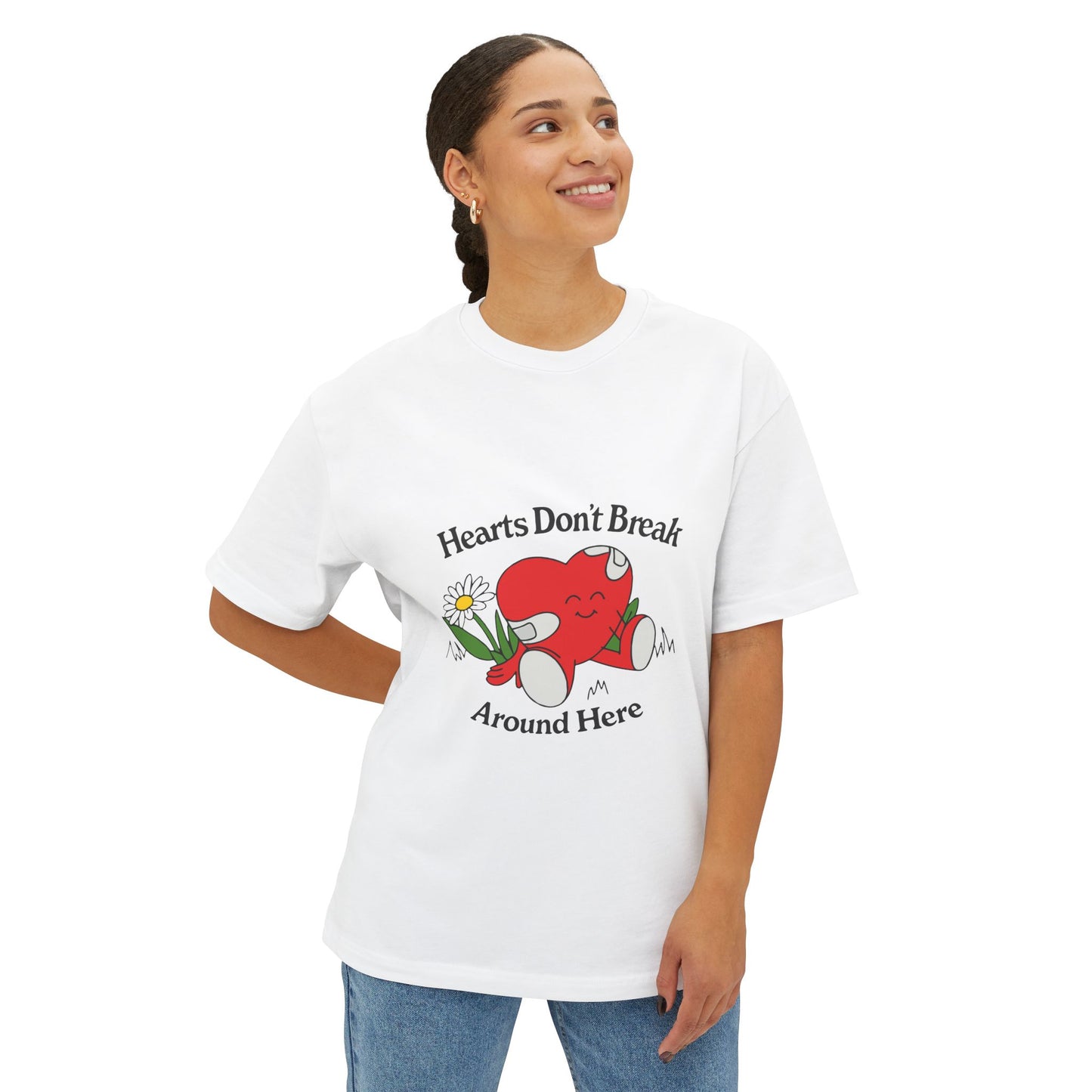 Abstract Guitar Sketch Oversized Boxy Tee Printify