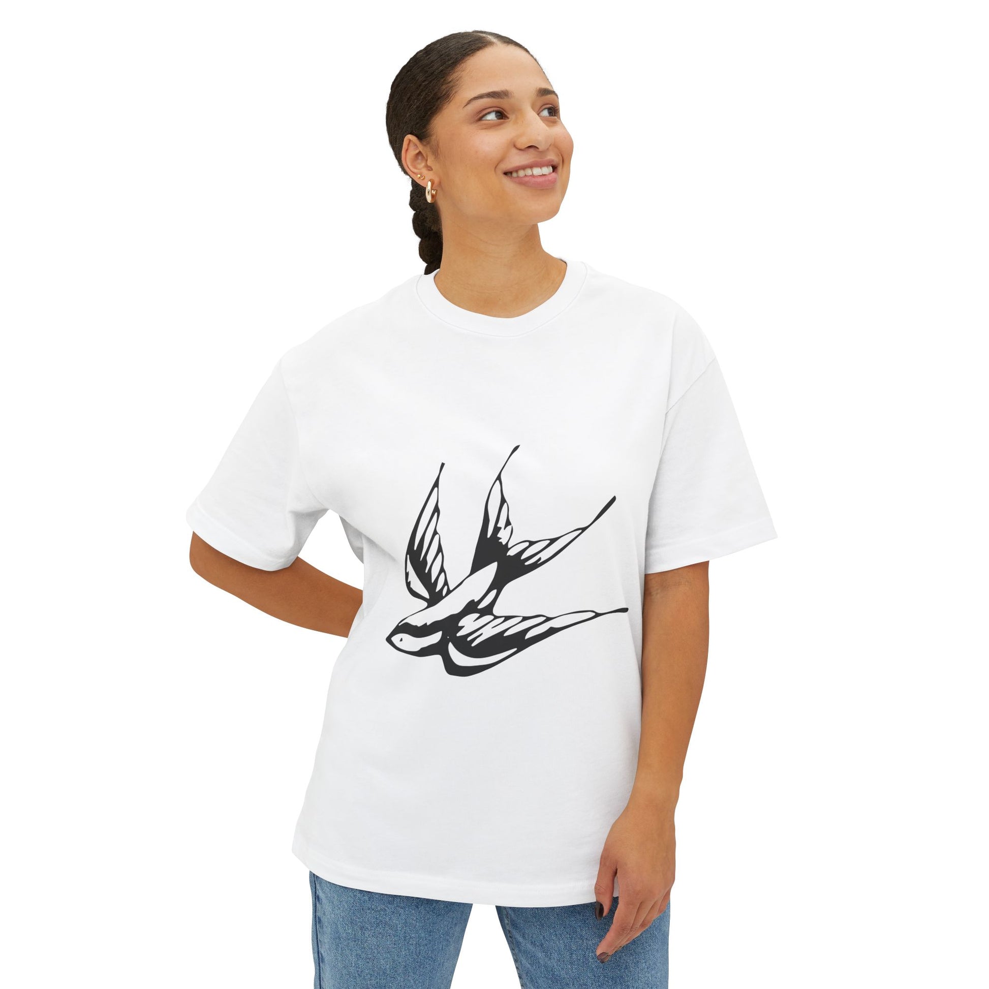 Flight Marked Unisex Oversized Boxy Tee Printify