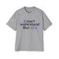 I <3 U Blue Type Men's Heavy Oversized Tee - snazzymerch