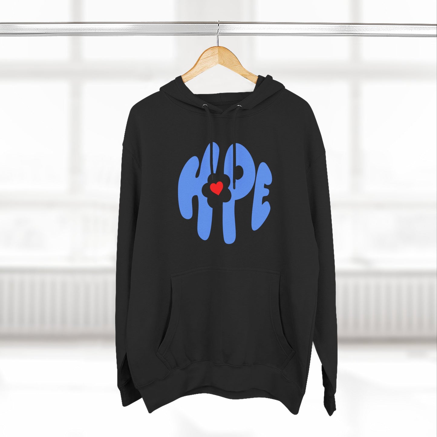 Heart of Hope Retro Three-Panel Fleece Hoodie - snazzymerch