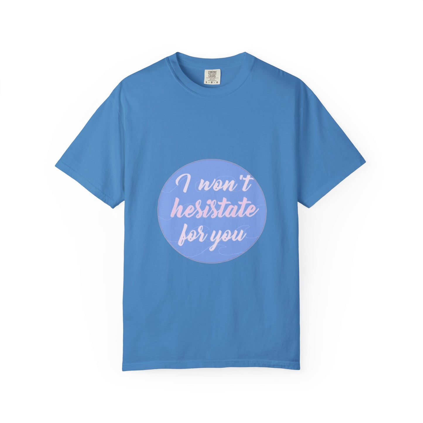 Blue Quote Circle Unisex Garment-Dyed T-shirt - snazzymerch