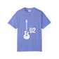 Minimal Guitar Logo Unisex Garment-Dyed T-shirt - snazzymerch