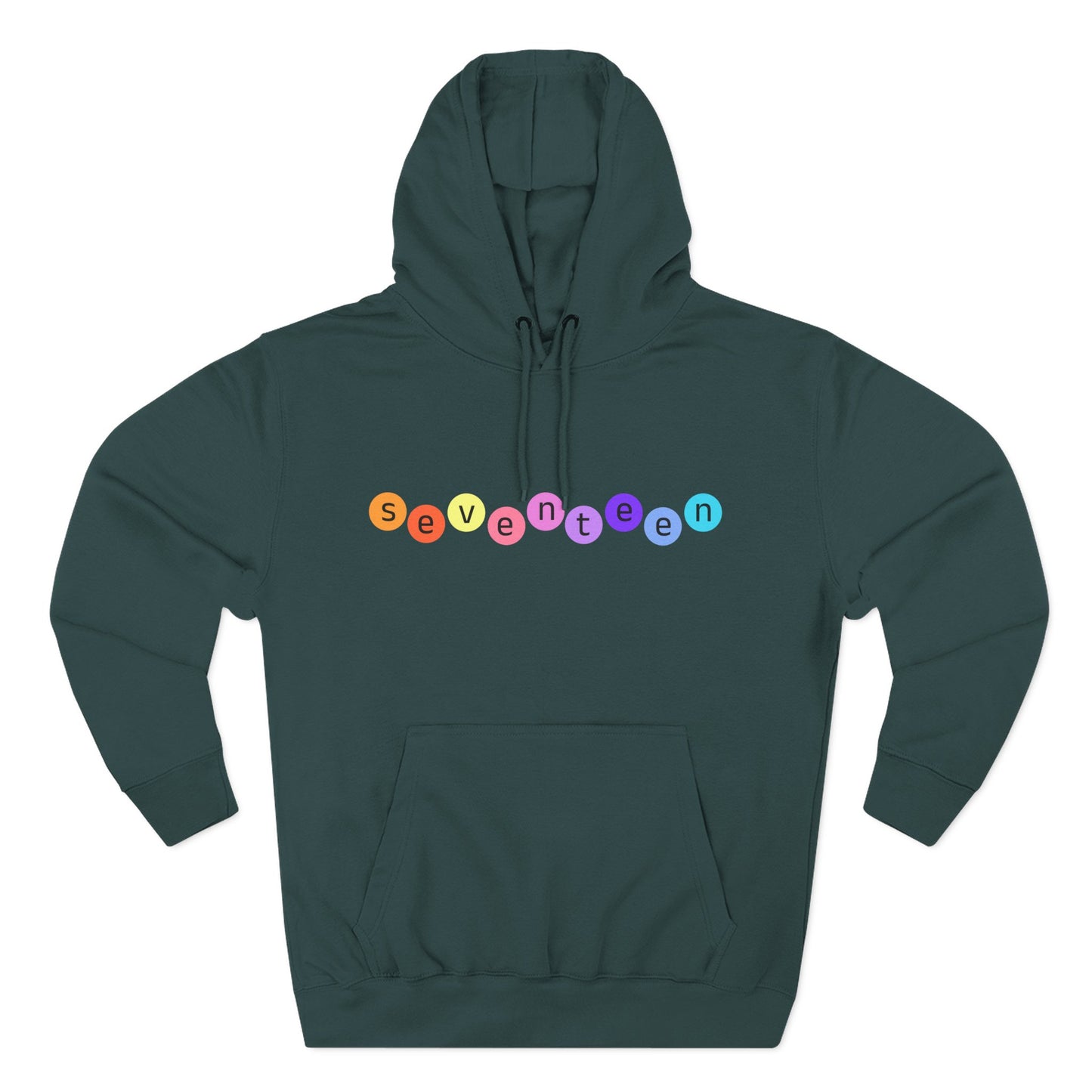 Color Pop Seventeen Three-Panel Fleece Hoodie - snazzymerch