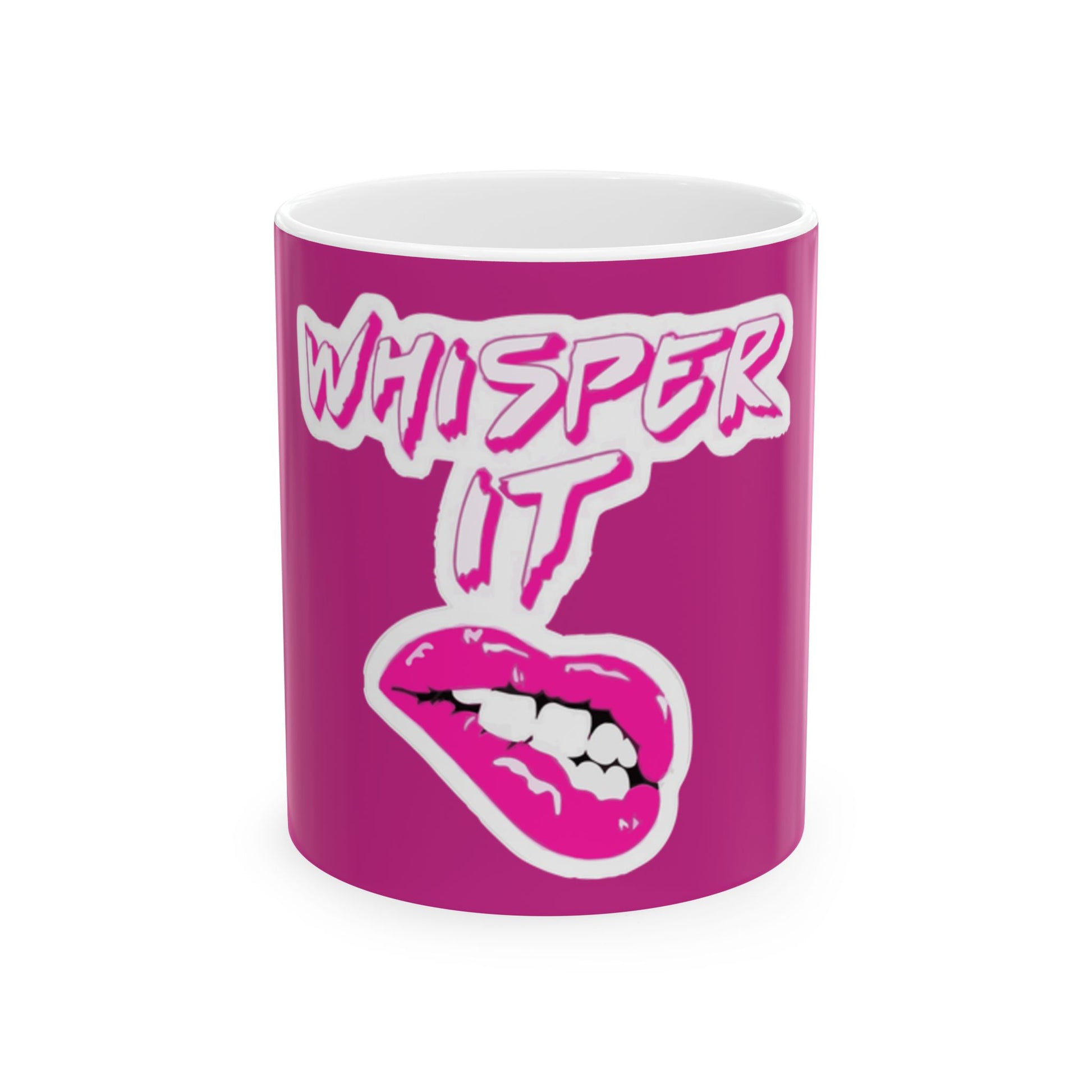 Whisper Lips Ceramic Mug, (11oz, 15oz) - snazzymerch