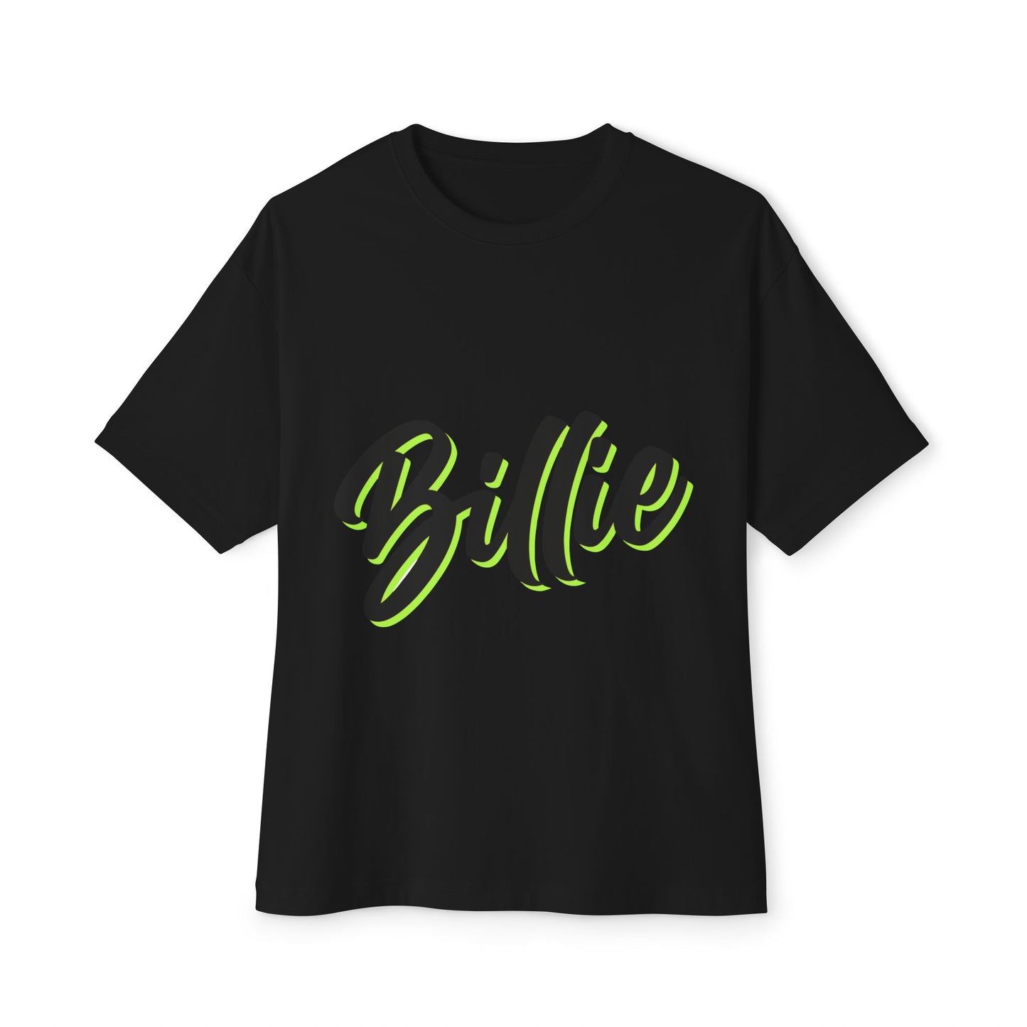 Billie Eilish Inspired Oversized T-Shirt – Electric Script Vibes Edition Printify