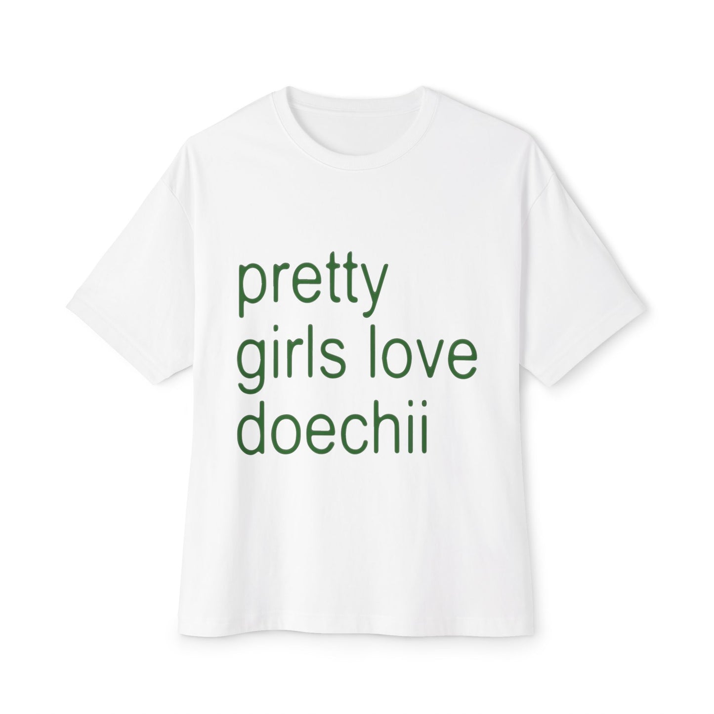 Green Text Statement Unisex Oversized Boxy Tee - snazzymerch