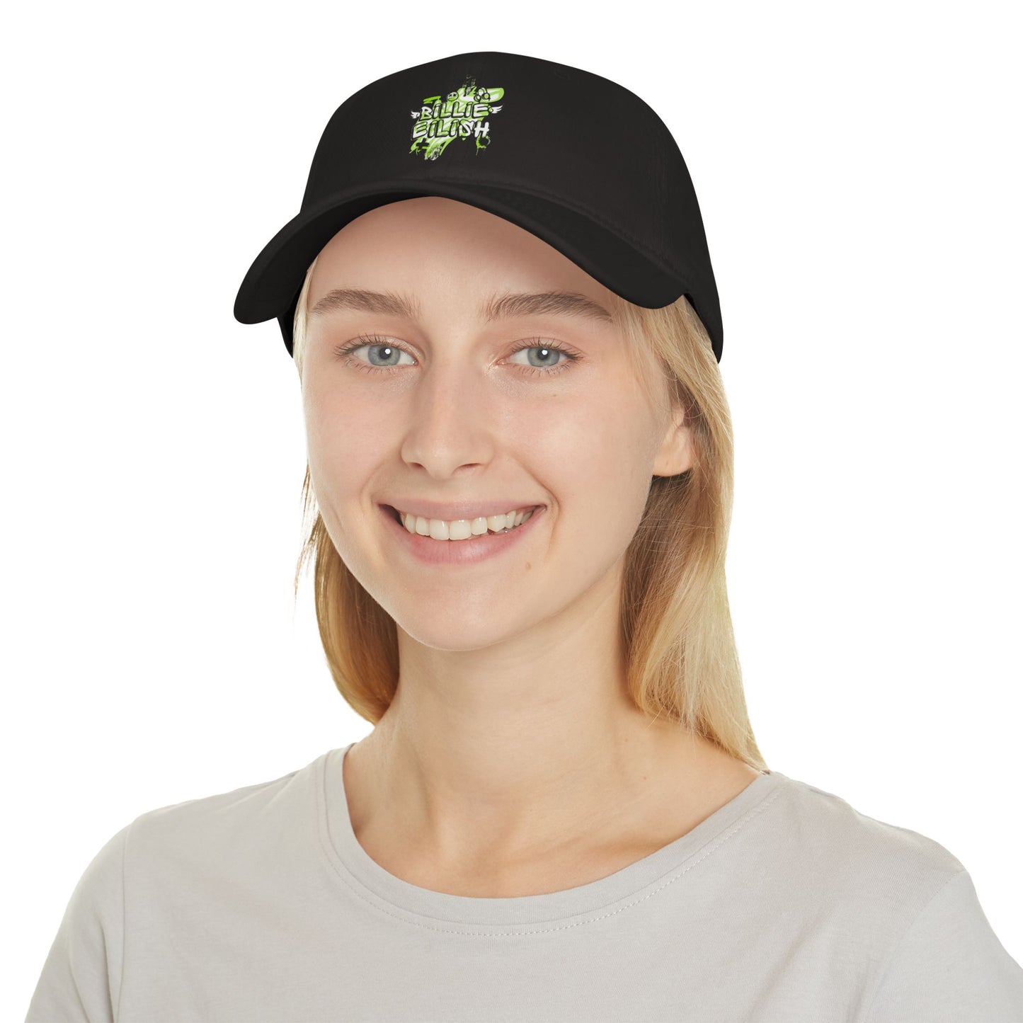 Billie Eilish Inspired Baseball Cap – Grunge Angel Graffiti Edition Printify