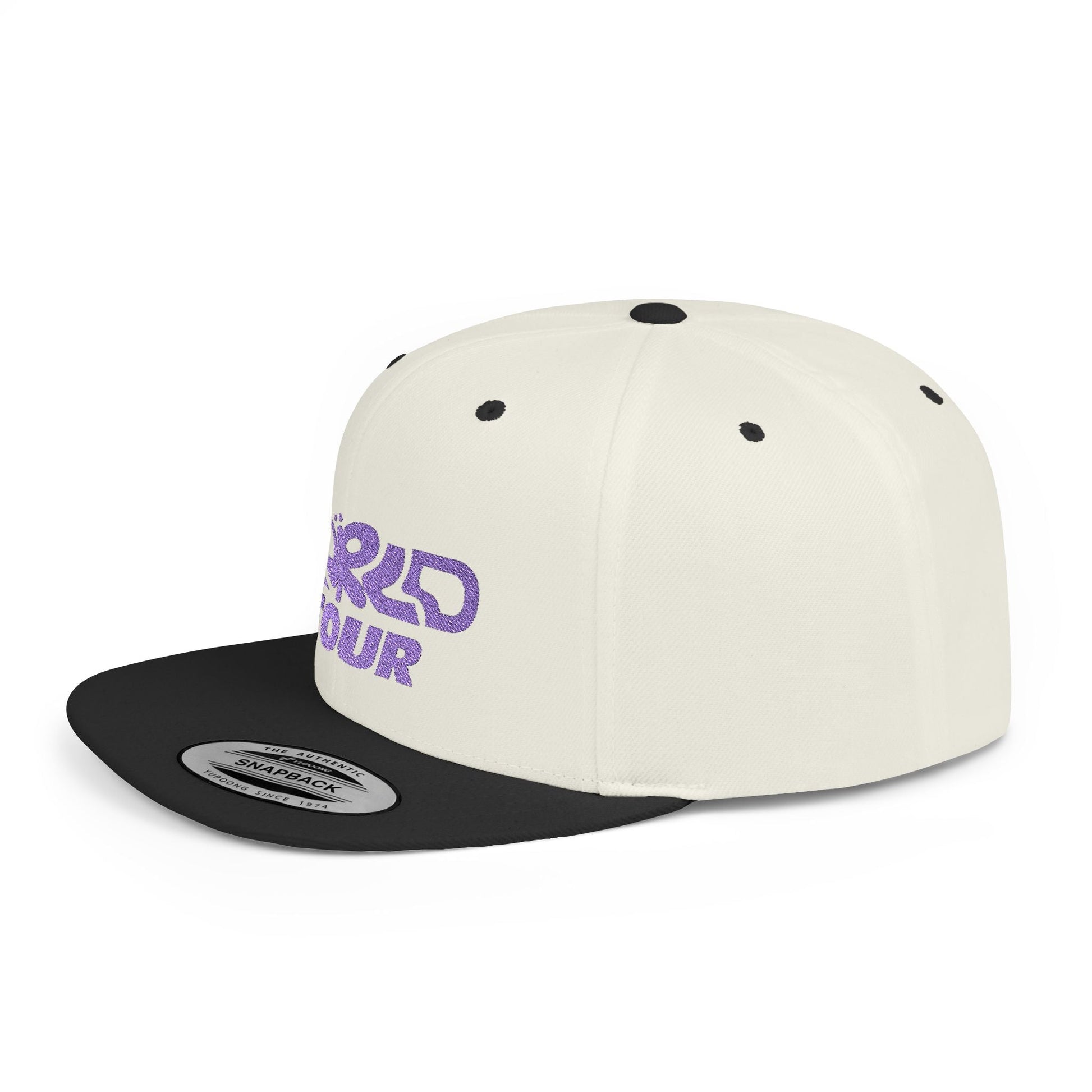 World Tour Bubble Letter- Flat Bill Snapback Printify